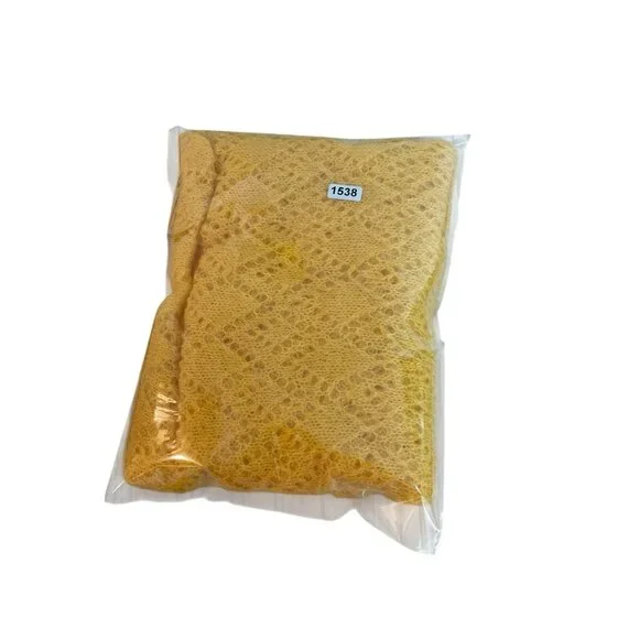 ICEWEAR Turtleneck knitted Wool Mohair long sweater Sz XS Mustard - Picture 4 of 9